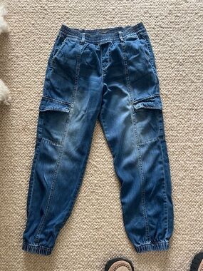 Sanctuary Blue Cropped Cargo Jeans